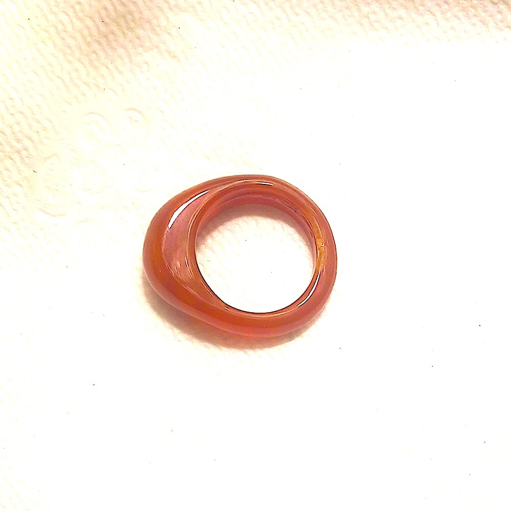 Dome shaped Natural stone large ring